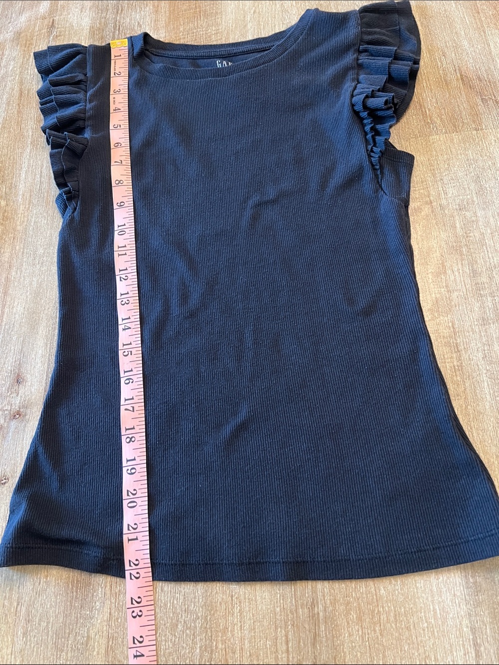 GAP Ruffle Ribbed Tee Women's S - Picture 7 of 7